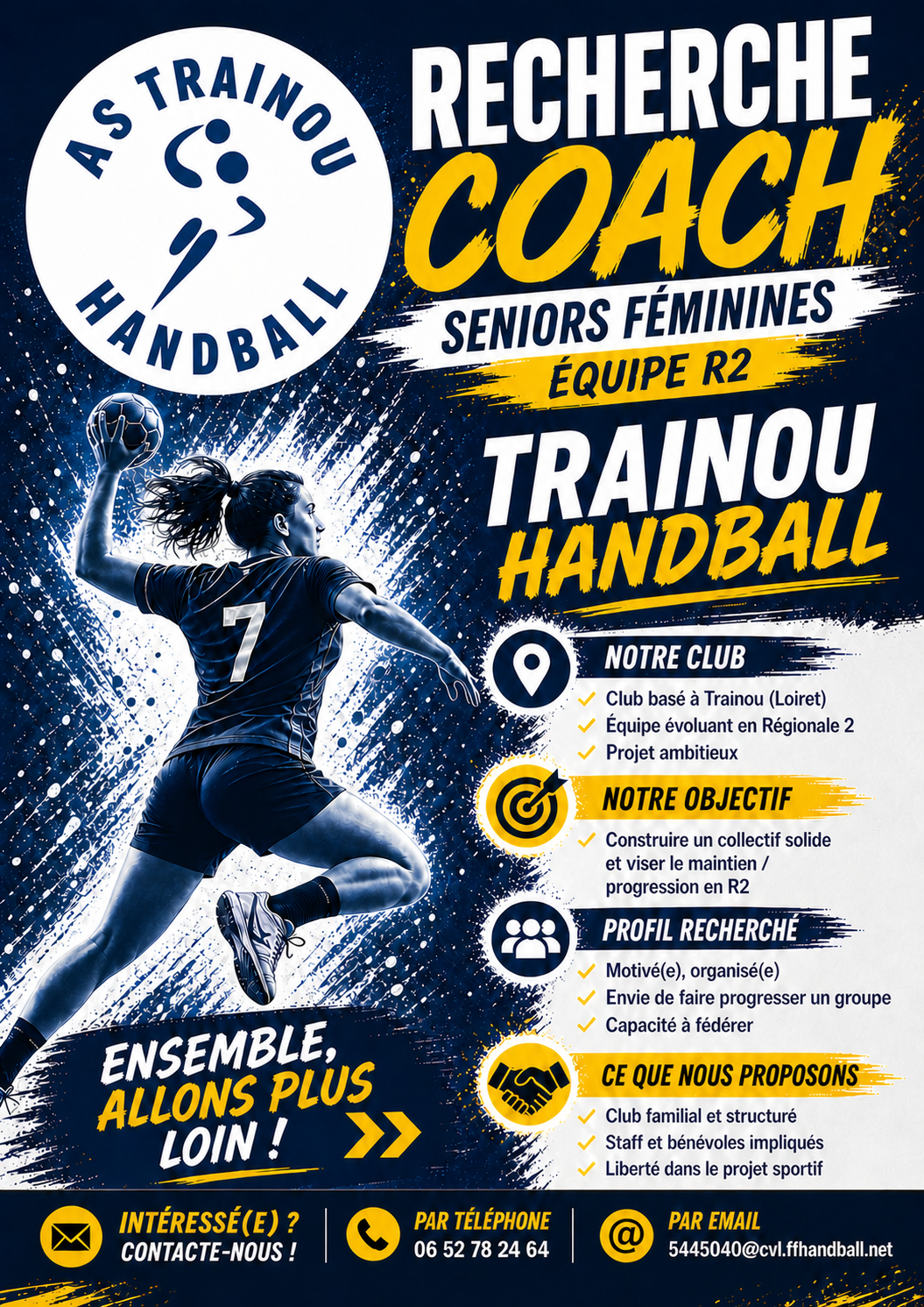 🚨 L’AS TRAINOU HANDBALL RECRUTE ! 🚨